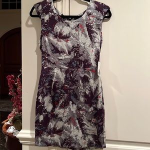 NWT -New Forever 21 Purple and silver cap sleeve short dress, Medium